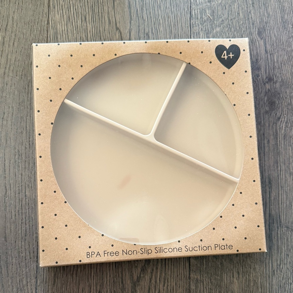 Silicone Suction Divider Plate in Beige by Ali and Oli